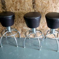 vinyl upholstery on bar stools, CKCU, Great Bend Kansas