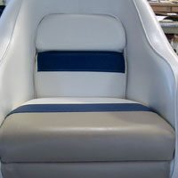 reupholstering chairs for a boat at CKCU, Great Bend, Kansas