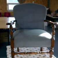 Reupholstering furniture at CKCU (Central Kansas Custom Upholstery) - Great Bend, KS